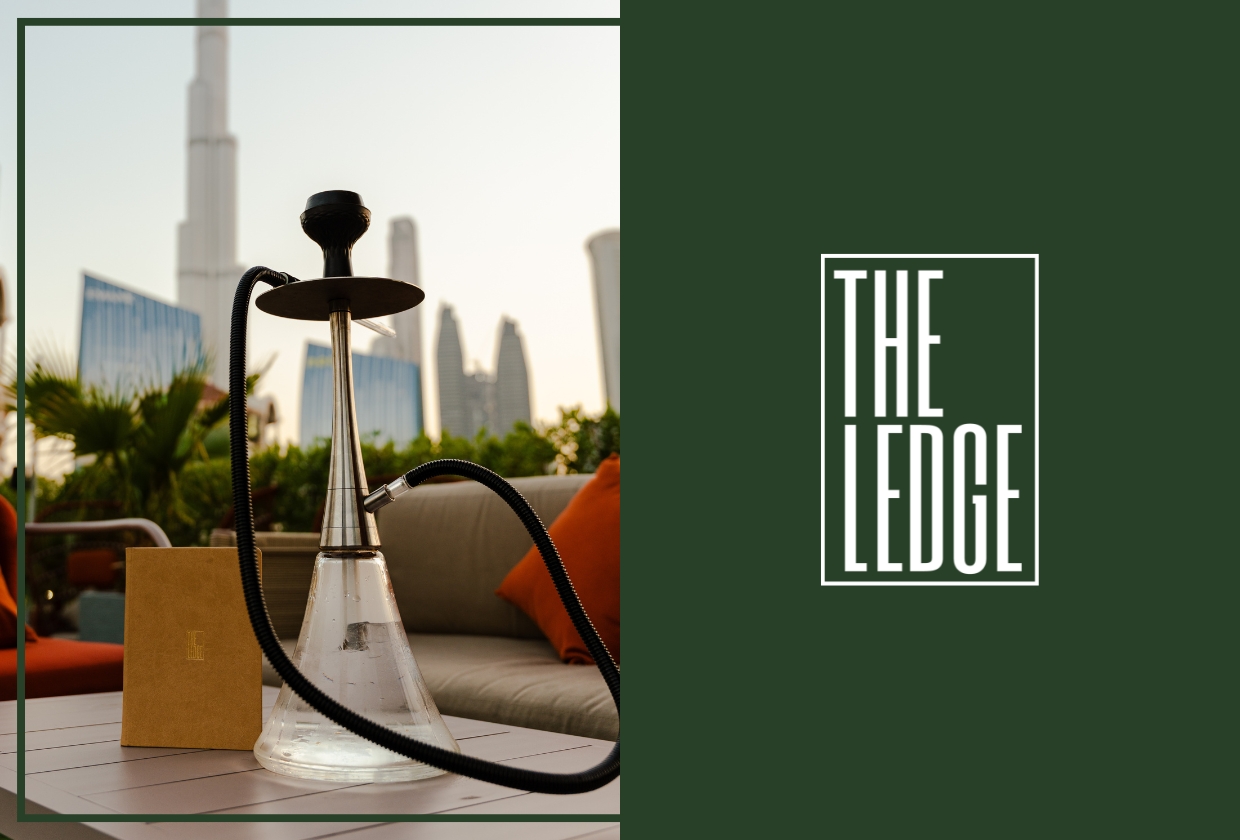 The Ledge rooftop in dubai with burj khalifa view